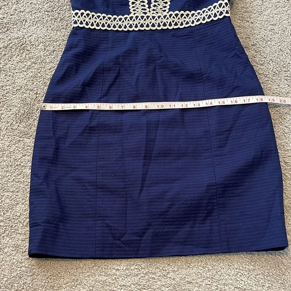 Lilly Pulitzer Trisha Navy and Gold Shift Dress - Picture 13 of 14
